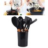 11 Pcs Silicone Kitchenware Set Heat Resistance Wooden Handle Kitchen