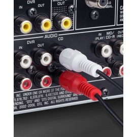 Fosmon 2-RCA Male to Male Stereo Audio Cable, Dual RCA Connector for Clear Sound - 6FT