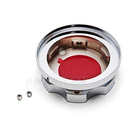 Modern Billet Radiator Cap Cover; Chrome Compatible with 11-14 Mustang