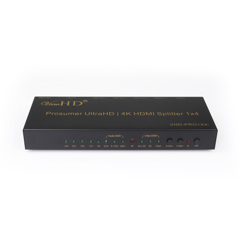 ViewHD Prosumer Ultra HD | 4K@30Hz HDMI 1x4 Splitter with
