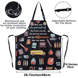 JNIAP Kindergarten Teacher Apron Preschool Teacher Apron With Pockets Educator Of Tiny Humans Kindergarten Teacher Gifts, Educator May, Large