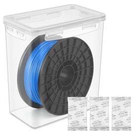 Kritkin 1 Pcs Filament Storage Box for 3D Printer 10 x 9 x 6 Inches Filament Storage Container Bin Dryer Box with Reusable Desiccants Total 10 Ounce