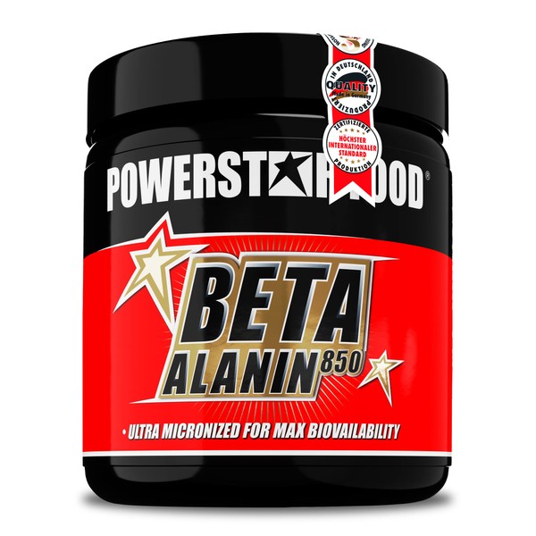 Powerstar Beta Alanine 850 High Dose | 5100 mg per Serving | 300 Capsules | Made in Germany | Carnosine Booster | 100% Pure Beta Alanine | No Magnesium Stearate & Titanium Dioxide | Laboratory Tested