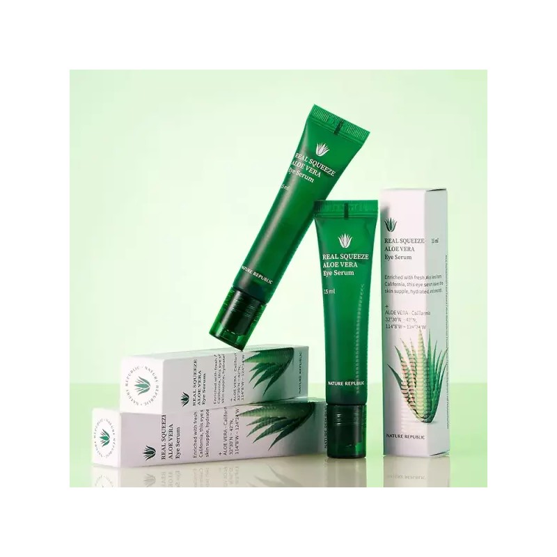 Nature Republic [네이처리퍼블릭] 리얼 스퀴즈 알로에베라 아이 세럼 15ml Nature