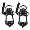 1pair Ice Cleats 10 Teeth Rubber Stainless Steel Foldable Anti