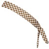 Checkerboard Dark Brown & White Elastic Tie Running Fitness Skinny