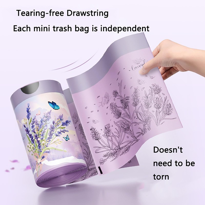 2.6 Gallon Small Trash Bags Tearing-Free Drawstring for Bathroom Office
