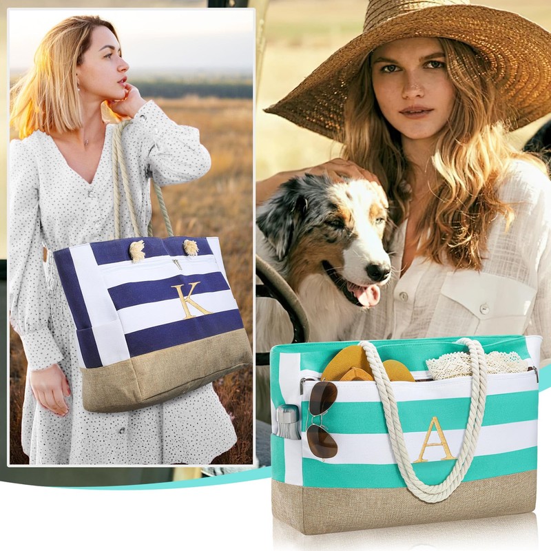 YOOLIFE Gifts for Sister - Blue Large Beach Bag Tote