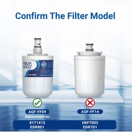 AQUA CREST AQF-FF09 Replacement for Whirlpool® 8171413 Refrigerator Water Filter, 8171414, EDR8D1, Kenmore 46-9002 (Pack of 3)
