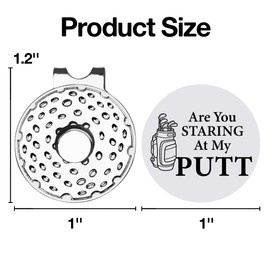 JOWMIJ Funny Golf Gifts, Gift for Golfer Golf Ball Marker, Golf Lover Golf Ball Marker Magnetic Hat Clip, Golf Accessories Gift for Men Women Golfer, Novelty Golf Gifts