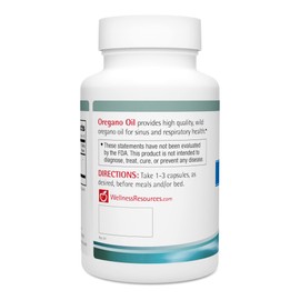 Wellness Resources Oil of Oregano Capsules - Pure Oregano Oil 55% Carvacrol - Oregano Oil Capsules for Gut Health & Immune Support - Softgels, 180 Count