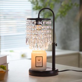 LUBITA Candle Warmer Lamp with Timer Dimmer and 3 Bulbs, Lamp Candle Warmer with Marble Base,Wax Melt Warmer for Jar Candles, Birthday Gifts for Women Mom, House Warming Gifts New Home Decor