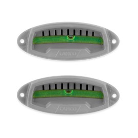 Camco Utility Trailer Bubble Levels - Features Graduated Markings for Easy RV Leveling - Easy Install w/Screws or Self-Adhesive Tape - 2-Pack (25503)