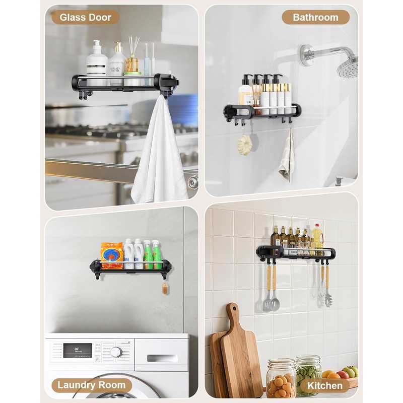 JOTPE Suction Cup Shower Shelf, 5 Pack Powerful Suction Cup