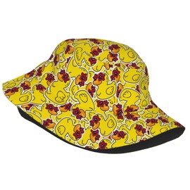 Duck Star Sunglasses Bucket Hat Beach Sun Hat Beach Fishing Hat for Men Women Teens, Reversible Double-Side-Wear