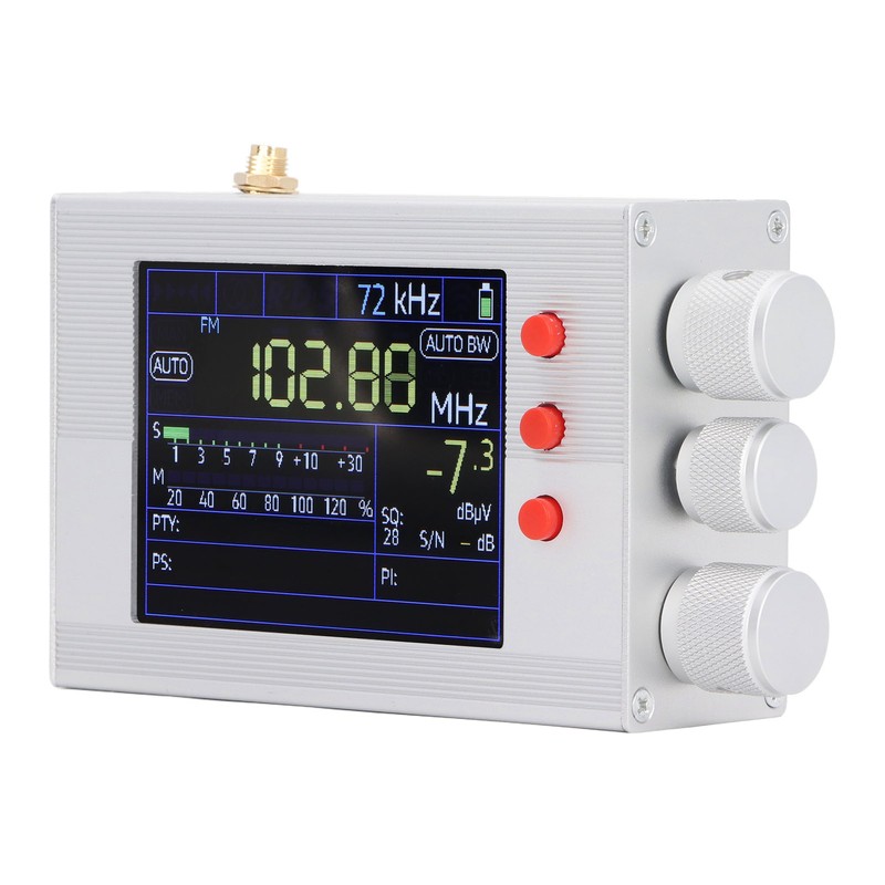 Full Band Radio Receiver 2in LCD Display 144‑27000Khz 65Mhz‑108Mhz Shortwave