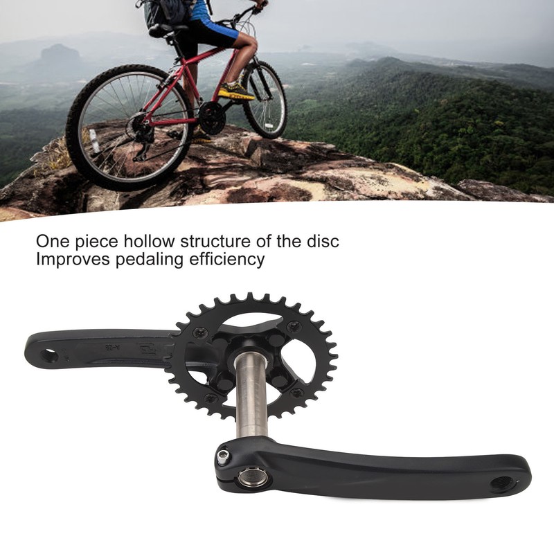 Mountain Bike Crank Arm Set Hollow One Piece Positive Negative