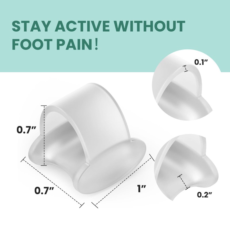 Welnove Gel Toe Separator, 12 Pack Pinky Toe Spacers, Aloe