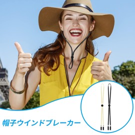 nalaina Hat Strap, Set of 2, Hat Clip, Strap for Hat, Hat Strap, Hat Clip, Cap Hat Clip, Black