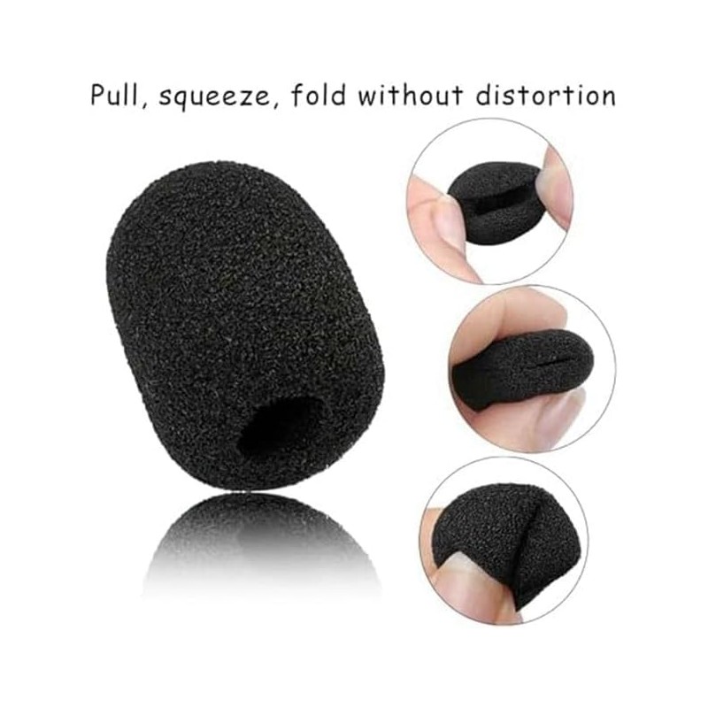12 Pcs Headset Microphone Covers Foam, Microphone Foam Cover, Microphone