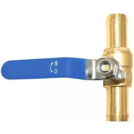 Hardwareeeer 3/4" Brass Hose Barb Ball Valve Pipe Tubing Fitting 2 Way Shut Off Valve 1PC