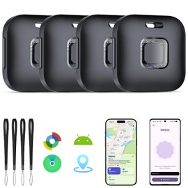 Hoxe Air Tracker Tags-4 Pack for iOS & Android, Smart Tag for Key, Bag, Pet