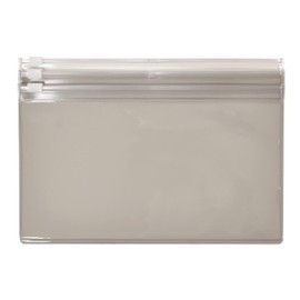 3 Pocket Clear Pouch, Clear, Gray