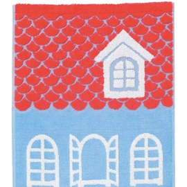 Marushin Moomin 1405013800 Face Towel, 13.4 x 31.5 inches (34 x 80 cm), Little My in Front of the House, 100% Cotton, Applique Embroidery