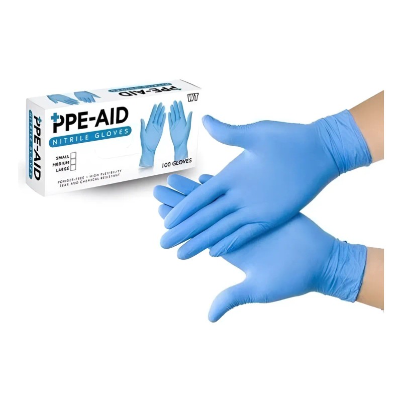 Guantes De Nitrilo Desechables Sin Látex Ppe-aid