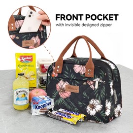 HOMESPON Insulated Lunch Bag for Women Men Lunch Tote Adult Cool Bag Lunch Box Container for Work School Picnic(Floral)