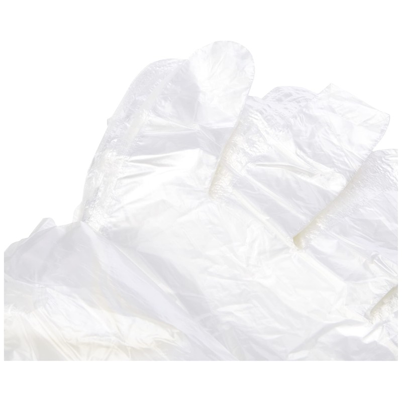 Disposable Smooth Polythene Gloves - Pack of 100 - Large