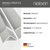 nielsen Aluminium Angle Profile Silver Matt Anodised 2000 x 15
