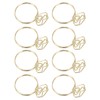 100Pcs Cute Paper Clips Ring Style Anti Slip Sturdy Electroplated