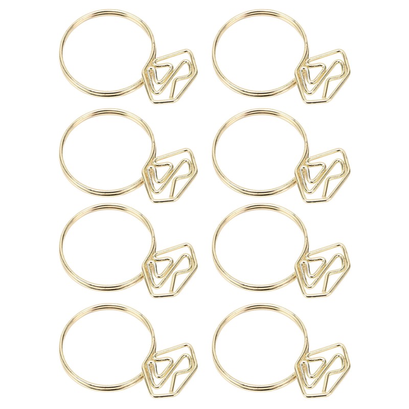 100Pcs Cute Paper Clips Ring Style Anti Slip Sturdy Electroplated