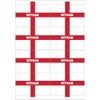 Witham England Flag Rectangular Matt Paper Stickers A4 Sheet of
