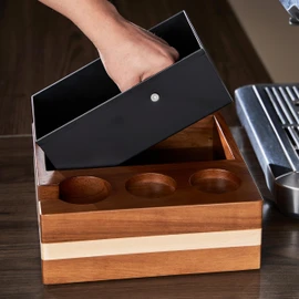 KNODOS Espresso Knock Box and Tamping Station 58mm Espresso Accessories Organizer Box