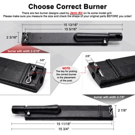 Adviace Grill Parts for Jenn-Air 720-0062-LP 720-0164 720-0165 720-0061-LP 720-0099-NG, 4 Pack Heat Plates and Cast Iron Burners Replacement for Jennair Jenn Air 720-0062 Gas Grill Models