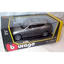 Burago MA'SER'AT'I Levante in silver car 1:24 scale diecast model