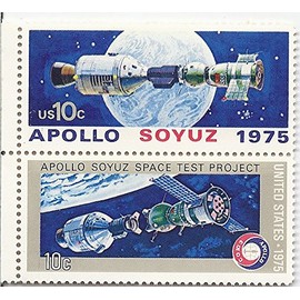 1975 Apollo Soyuz US Postage Stamp Pair MNH Scott # 1569 & #1570