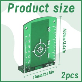 2 Laser Target Boards, Red, Green Laser Target Board, Laser Receiver Target Boards, Magnetic Laser Accessories, for Collimation Laser, Line Laser, Cross Laser, Laser Measuring Devices and Accessories