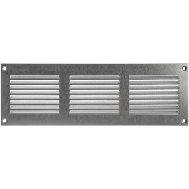 Ozo Brothers 12" x 4" Inch (External Dimensions) - Galvanized Metal Air Cover Grille Cover - Wall, Ceiling Register and Exterior Wall Vent Cover with Built - in Pest Guard Screen