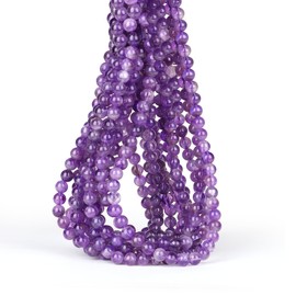 XIANNVXI Amethyst Beads Purple Beads 8mm Crystal Beads 100PCS Natural Stone Beads Round Loose Gemstone Beads for Bracelet Beads for Jewellry Making