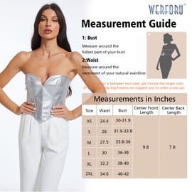 WERFORU Women PU Leather Corset Top Lace-up Tied Underbust Costume Waspie Steampunk Zipper Bustier for Ladies,Black Red,M