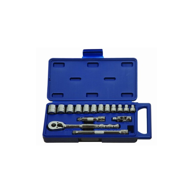 Williams 16-Piece 3/8 Inch Drive Metric Shallow Socket and Drive