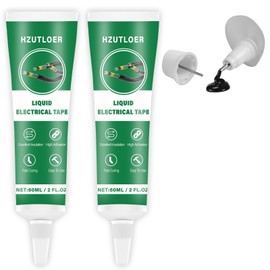 Hzutloer 4 OZ (120Ml) Liquid Electrical Tape, 2PCS 60 ML Insulating Electrical Tape Adhesive, Self-Tip, Waterproof, Fast Drying, High Temperature Resistant (Black)