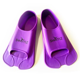 Swimz Missile Short Blade Swim Training Fins - Purple (XXS (UK Kids 1 - 2.5) Euro 33/34)