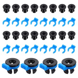 40Pcs Bowden Tube Coupler Collet Clamp Clip Bowden Collet and Clip Set Od 4mm Compatible with 3D Printer Accessories 1.75mm Filament Printer Parts