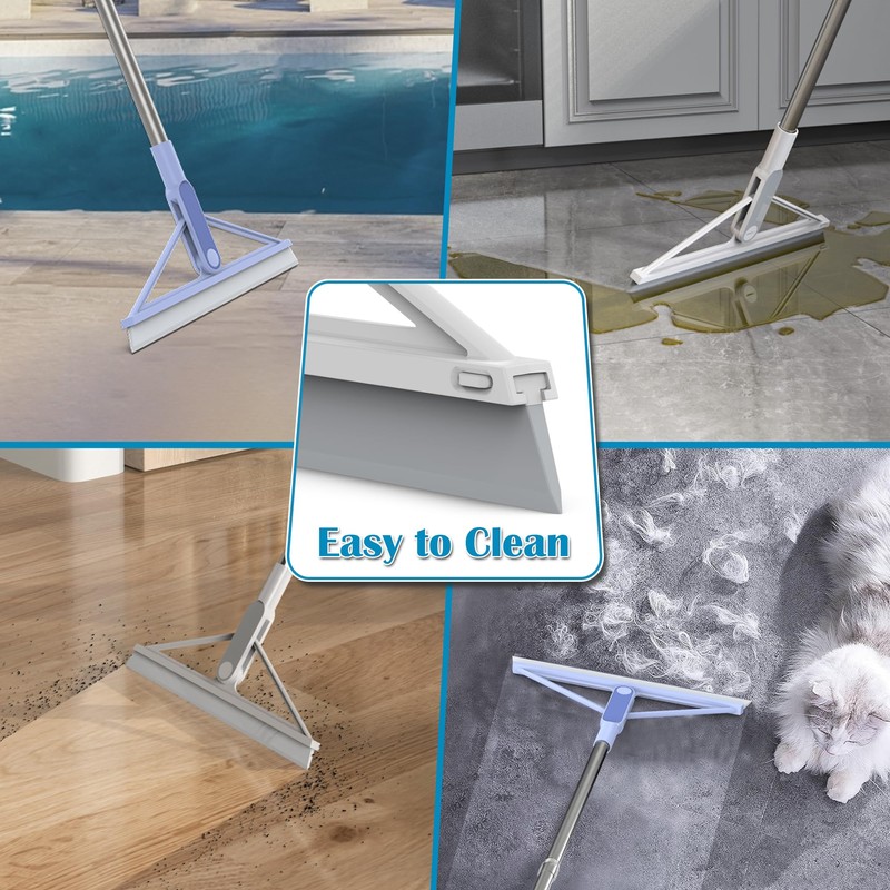 KOLLIEE 61" Replacement Rubber Squeegee Broom Blade 2 Pcs Window