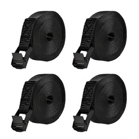 BWBWND 4 PCS Tie Down Straps, 13.1'×1" Heavy Duty Secure Straps with Adjustable Cam Buckles, Easy Pull Release Lashing Strap for Motorcycle Truck Trailer Canoe Cargo Luggage