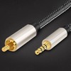 RCA to 3.5mm Mono, tunghey Nylon Braided 3.5mm 1/8 inch